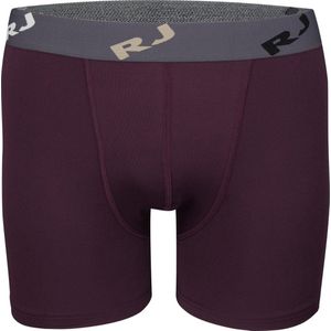 RJ Bodywear Pure Color boxershort (1-pack) - heren boxer lang - microfiber - aubergine - Maat: XXL