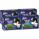 Felix Elke Dag Feest in Gelei - Kattenvoer Natvoer - Groente Selectie - 48 x 85 g