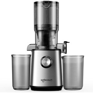 Safecourt Kitchen Sapcentrifuge - Slowjuicer voor Groenten & Fruit - XXL Vulopening - Krachtigste 200W motor
