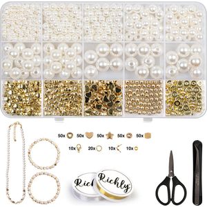 RICHLY® Parels Kralen set - inclusief E-BOOK - sieraden armbandjes maken meisjes & dames