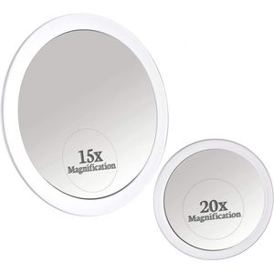 Vergrootspiegel Set met 15X & 20X Verlichting voor Perfecte Make-up en Verzorging