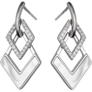 Zilver Oorbellen Dames - Zilveren Oorbellen Dames - Parelmoer oorbellen - Zilver 925 - Amona Jewelry