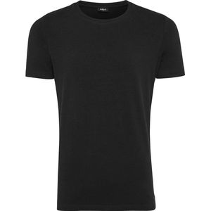 T-Shirt Round-Neck Mannen - Zwart - Maat XL