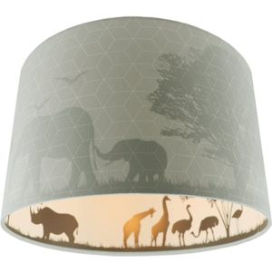 Olucia Safari - Kinderkamer Plafondlamp - Groen - E27