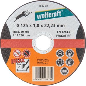 Wolfcraft Doorslijpschijf Extra Dun - Voor Inox - Ø 125 mm