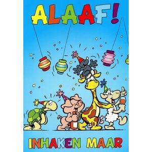 Marant Cards- 4x Carnaval dubbelgevouwen Wenskaart met enveloppen - Carnaval-Alaaf- 11e van de 11e-Vasteloavend