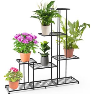 Metalen Plantenstandaard voor Binnen en Buiten - 4 Niveaus voor Bloemen en Vazen