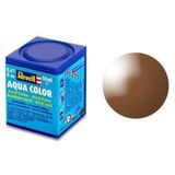 Revell Aqua #80 Mud Brown - Gloss - RAL8003 - Acryl - 18ml Verf potje