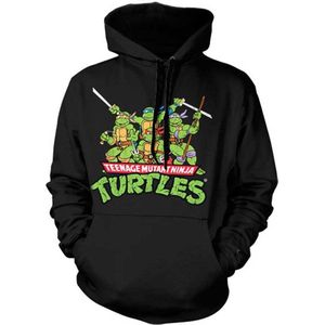 Teenage Mutant Ninja Turtles Hoodie/trui -S- Turtles Distressed Group Zwart