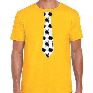 Geel fan t-shirt voor heren - voetbal stropdas - Voetbal supporter - EK/ WK shirt / outfit S