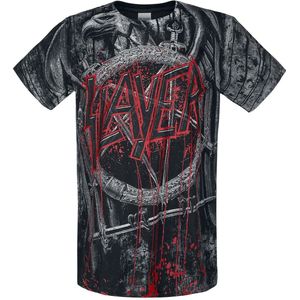Slayer Black Eagle Allover T-shirt all-over S Katoen Heren - Band merch, Bands