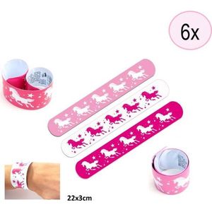 Klaparmband Eenhoorn | Lightfight | Unicorn Traktatie | 6 stuks