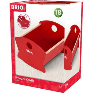 BRIO Rode houten poppenwieg - 30555