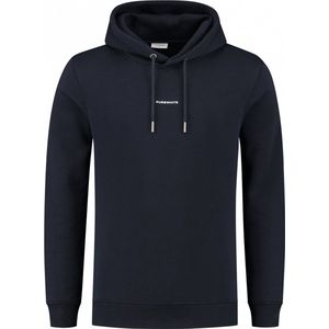 Purewhite - Heren Slim fit Sweaters Hoodie LS - Navy - Maat XL