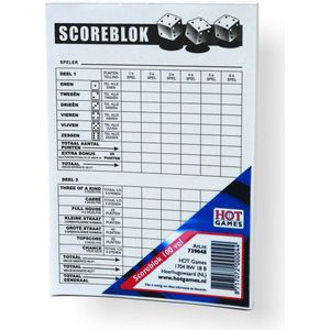 Dobbel Scoreblok 100 vel HOT Games