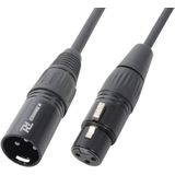 XLR kabel - PD Connex XLR kabel (male/female) - 20m - Zwart