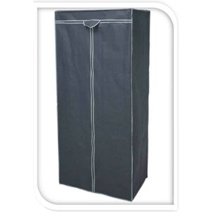 Storage Solutions - mobiele opvouwbare kledingkast - grijs - 160 cm