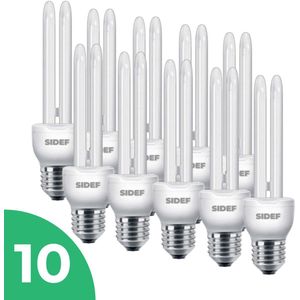 Sidef Stick Spaarlamp E27 - 13W - Warm Wit Licht - Niet Dimbaar - 10 stuks