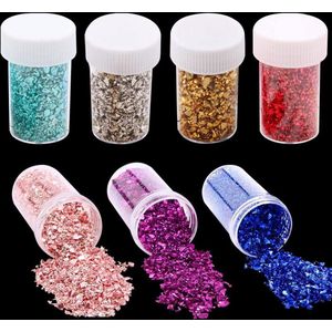 Irregular Metallic Broken Glitter - Chunky Chips Stone - Epoxy Resin Molds Fillers - Nail Art Geode Coaster - 7 Colors