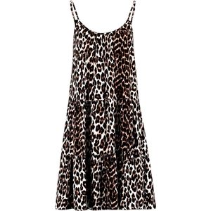 Dames Zomerjurk | Strandjurk Ibiza / Bohemian Jurk | Leopard Print | Maat XS