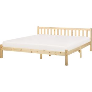 FLORAC - Bed - Lichthout - 180 x 200 cm - Dennenhout