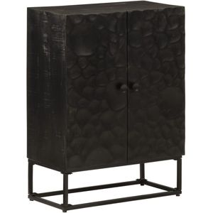 vidaXL Dressoir - Massief Mangohout en IJzer - Zwart Dressoir - Dressoirs - Opbergkast - Wandkast