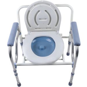 Douchestoel - Postoel Toiletstoel - Wc Stoel - Lichtgewicht - Opvouwbaar - Verstelbare Hoogte - Armleuning - Tot 150kg