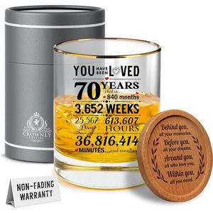 Gift 70th Birthday Gifts for Men Personalized Whiskey Glass Gifts for Grandad 70th Birthday Decorations Gifts for 70 Year Old Men 70th Birthday Gifts