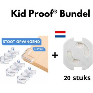 Kinderveiligheid Bundel NL - Stopcontact Beveiliging 20x - Hoekbeschermers Tafel 12x - Zelfklevend