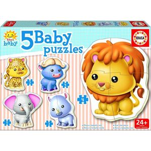 Educa - 5 Puzzels Baby - dieren - 3 tot 5 stukjes