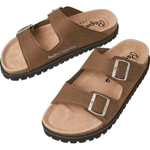 Pepe Jeans Urban Basic Embroidered Sandalen Bruin EU 42 Man