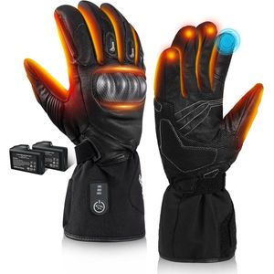 Verwarmde Handschoenen 12V 7.4V - Harde Knokkel Bescherming - Oplaadbare Accu voor Motor, Auto, Skiën, Schaatsen en Buitensporten - Elektrische Verwarmde Handschoenen voor Koude Weersomstandigheden