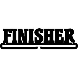Finisher Medaillehanger zwarte coating - staal - (35cm breed) - Nederlands product - incl. cadeauverpakking - sportcadeau - topkado - medalhanger - medailles - marathon - courir