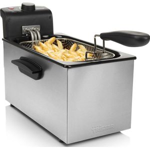Friteuse- frituurpan- 3 liter- 2000 watt-perfect voor een gezin- met mand-koude zone- frituur pan- patat frituren- RVS-