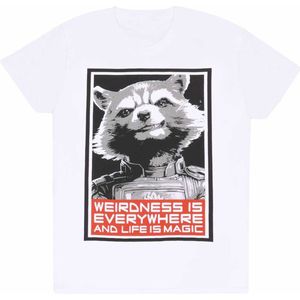 Marvel Guardians Of The Galaxy - Vol 3 Red Rocket Mens Tshirt - XL - Wit