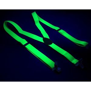Bretels fluor groen - Suspenders neon green