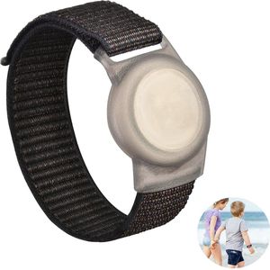 Premium Armband geschikt voor Apple AirTag voor Kinderen met Klittenband Sluiting | AirTag-sleutelhanger Hoesje Kind | Polsband GPS Horloge Kind | Tracker Houder Armband | Trackers Band | Kinder Horloge | Peuter | GPS Horloge Senioren