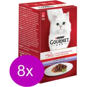 8x Gourmet Mon Petit - Vlees - Kattenvoer - 6x50g