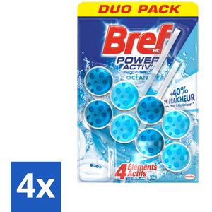 Bref WC - Power Activ+ - Toiletblok - Oceaan - 2 Blokken - Voordeelverpakking - 4 stuks