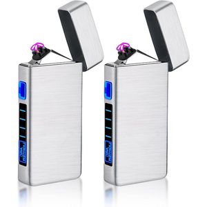 Oplaadbare USB-aansteker - compact en winddicht - voor kaars en barbecue - cadeau voor heren - 2 stuks