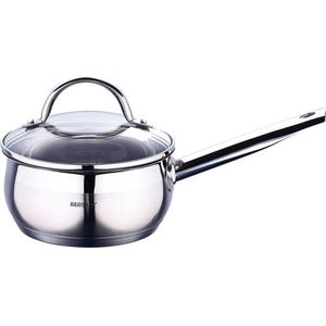 Bergner Gourmet RVS 18/10 Steelpan 16cm - 1,3 liter - Glazen deksel