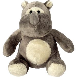 Pluche Dierenknuffel Neushoorn - 12 cm - Knuffeldier