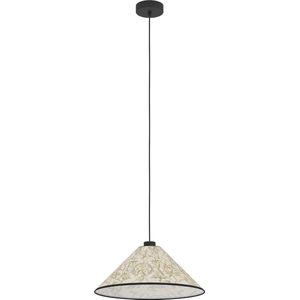 EGLO Oxpark Hanglamp - E27 - Ø 42 cm - Zwart/Wit/Groen - Bamboe