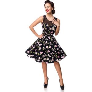 Belsira - 50301 Swing jurk - 4XL - Zwart/Roze