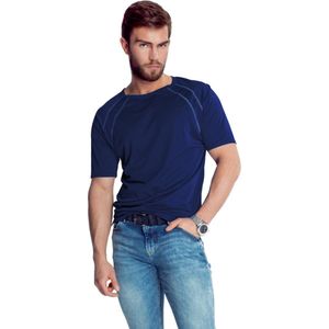 Mewa- T-shirt- Sprint- vegan zijde- donkerblauw L