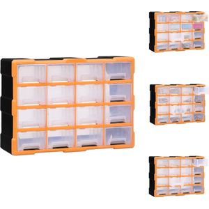 vidaXL Organiser - Organisers - Lade Organiser - Lade Organisers - Organiser met 16 medium lades 52x16x37 cm