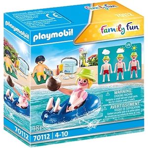 PLAYMOBIL Family Fun Badgast met zwembanden - 70112