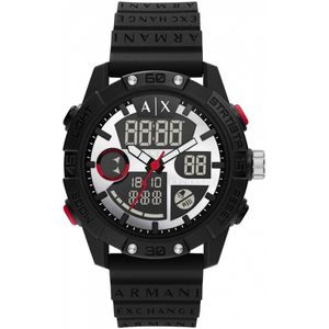 Armani Exchange D-Bolt AX2960 Horloge - Siliconen - Zwart - Ø 45 mm