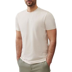 Cavallaro Napoli - Bari T-Shirt Logo Ecru - Heren - Maat XL - Regular-fit