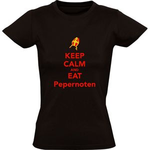Keep Calm and Eat Pepernoten Dames T-shirt | Pepernoot | Sinterklaas | Sinterklaasshirt | Pakjesavond | Shirt